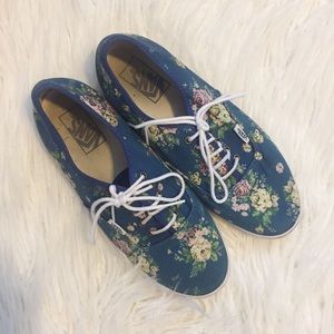 Vans Floral Retro Vintage Sneakers Shoes Boho Cute